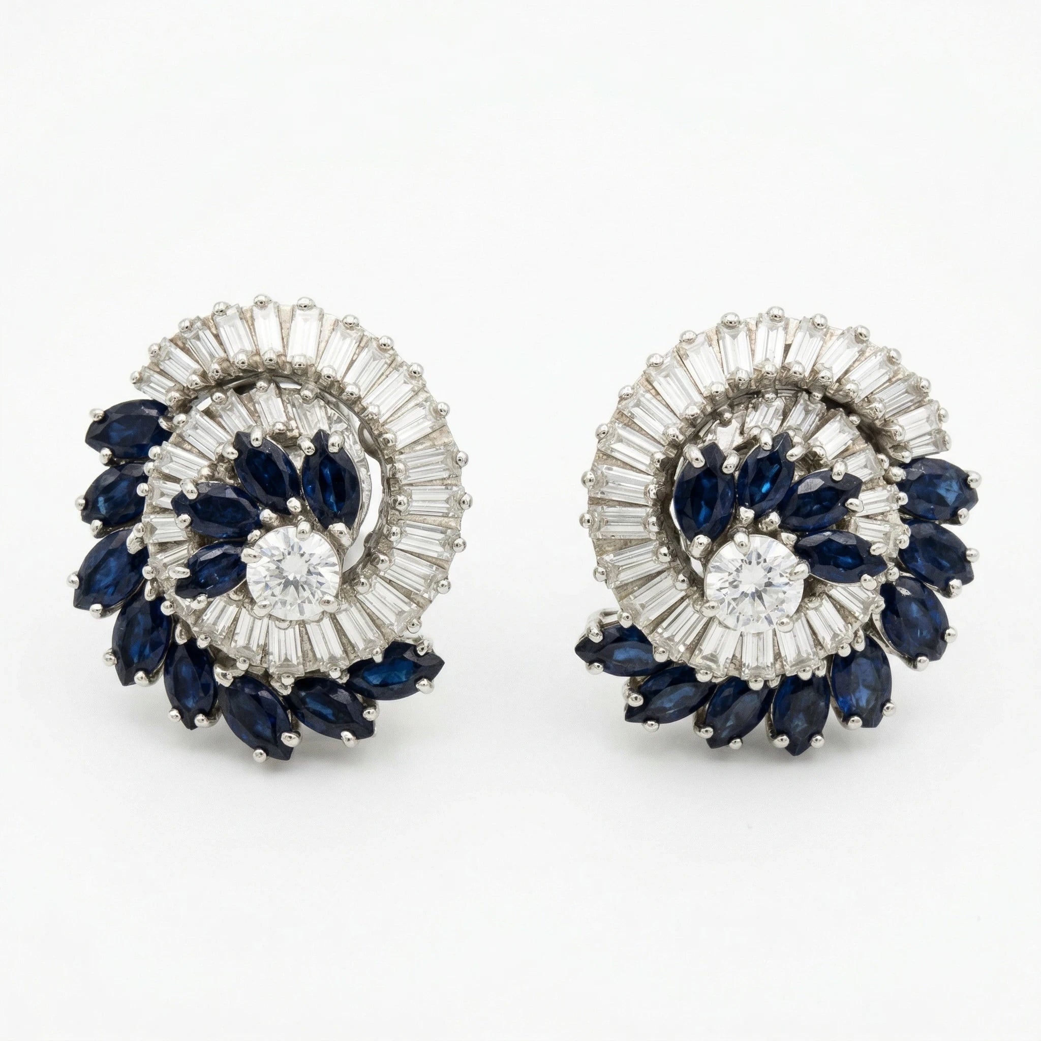 Boucles d'oreilles Or blanc et Diamant