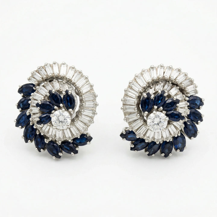 Boucles d'oreilles Or blanc et Diamant
