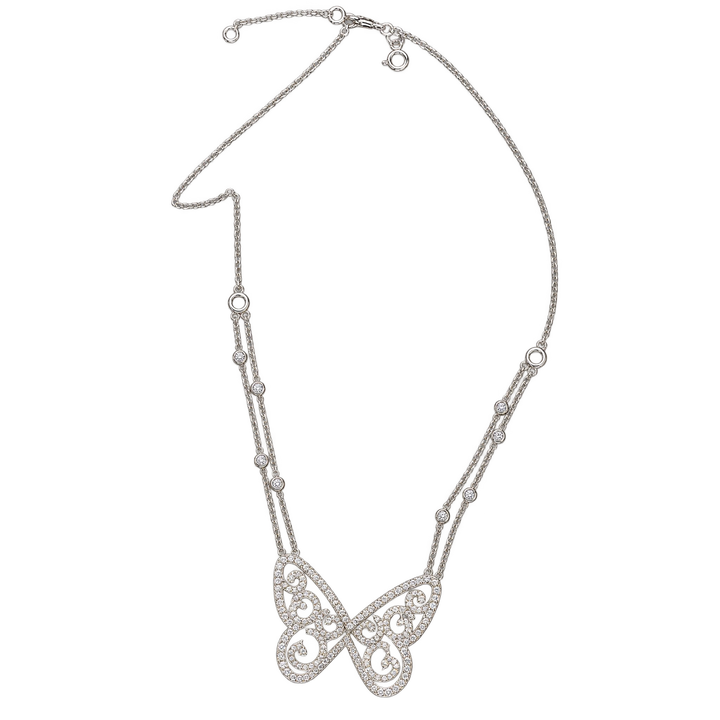 Collier Papillon or et Diamant pavage