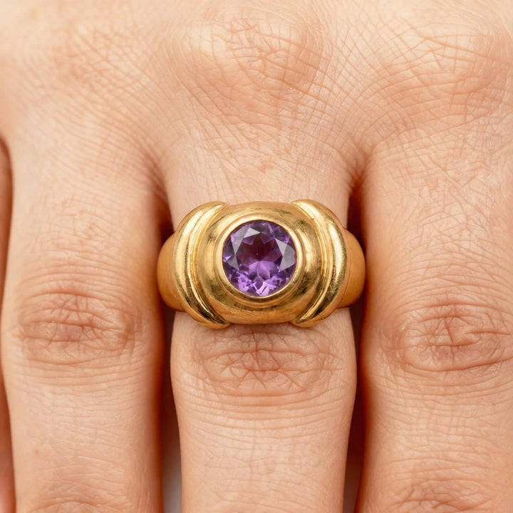 Poiray Bague Or jaune et Améthyste