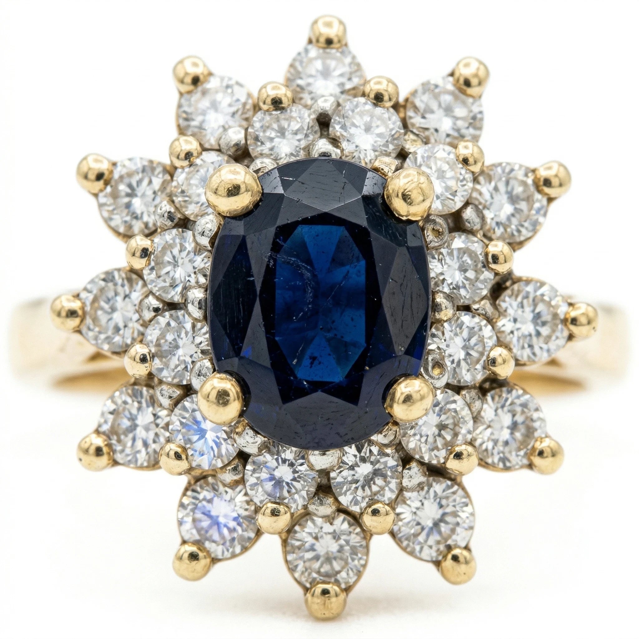 Bague Or jaune et Saphir