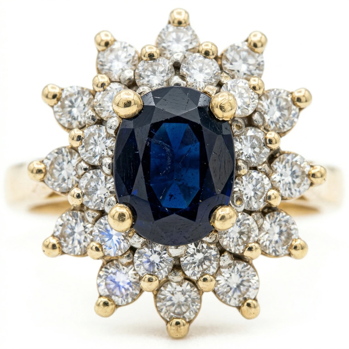 Bague or et Saphir