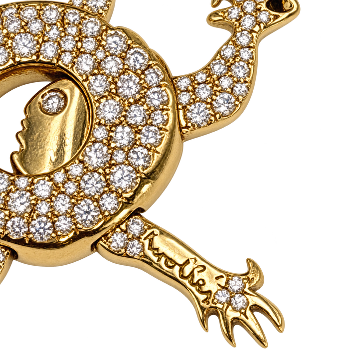 Rodolphe Design Collier Ripollès or et Diamant pavage