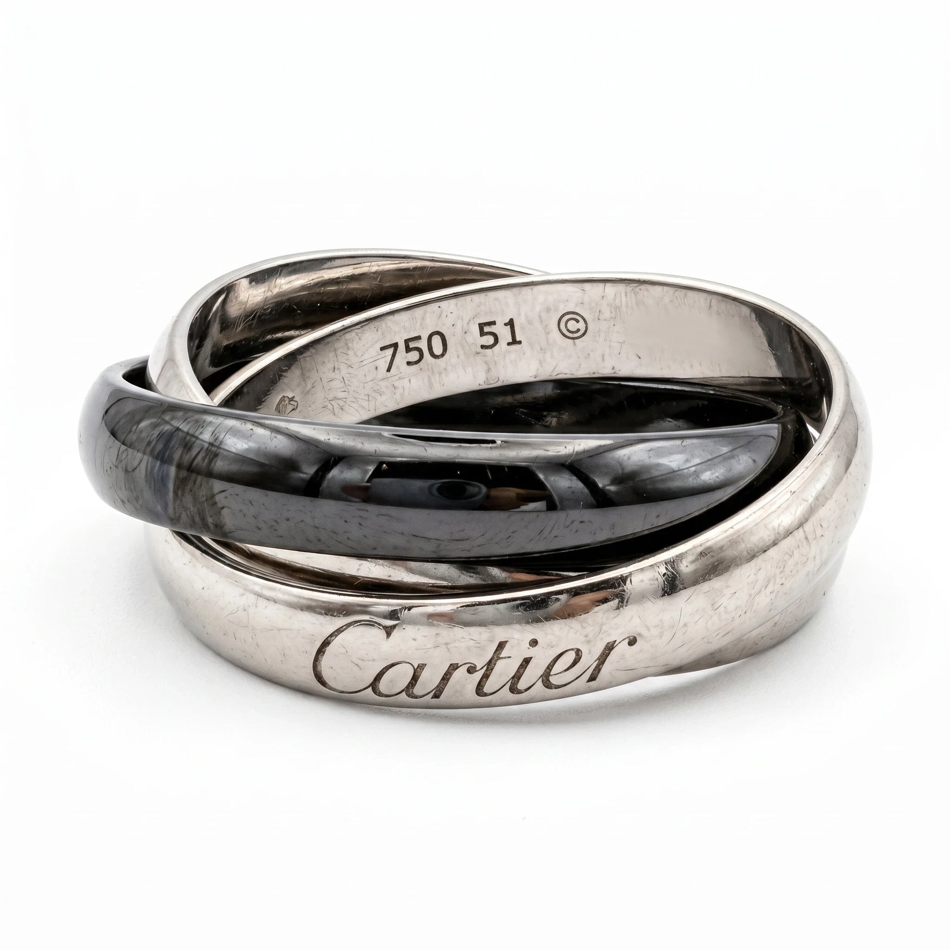 Cartier Bague Trinity Or blanc