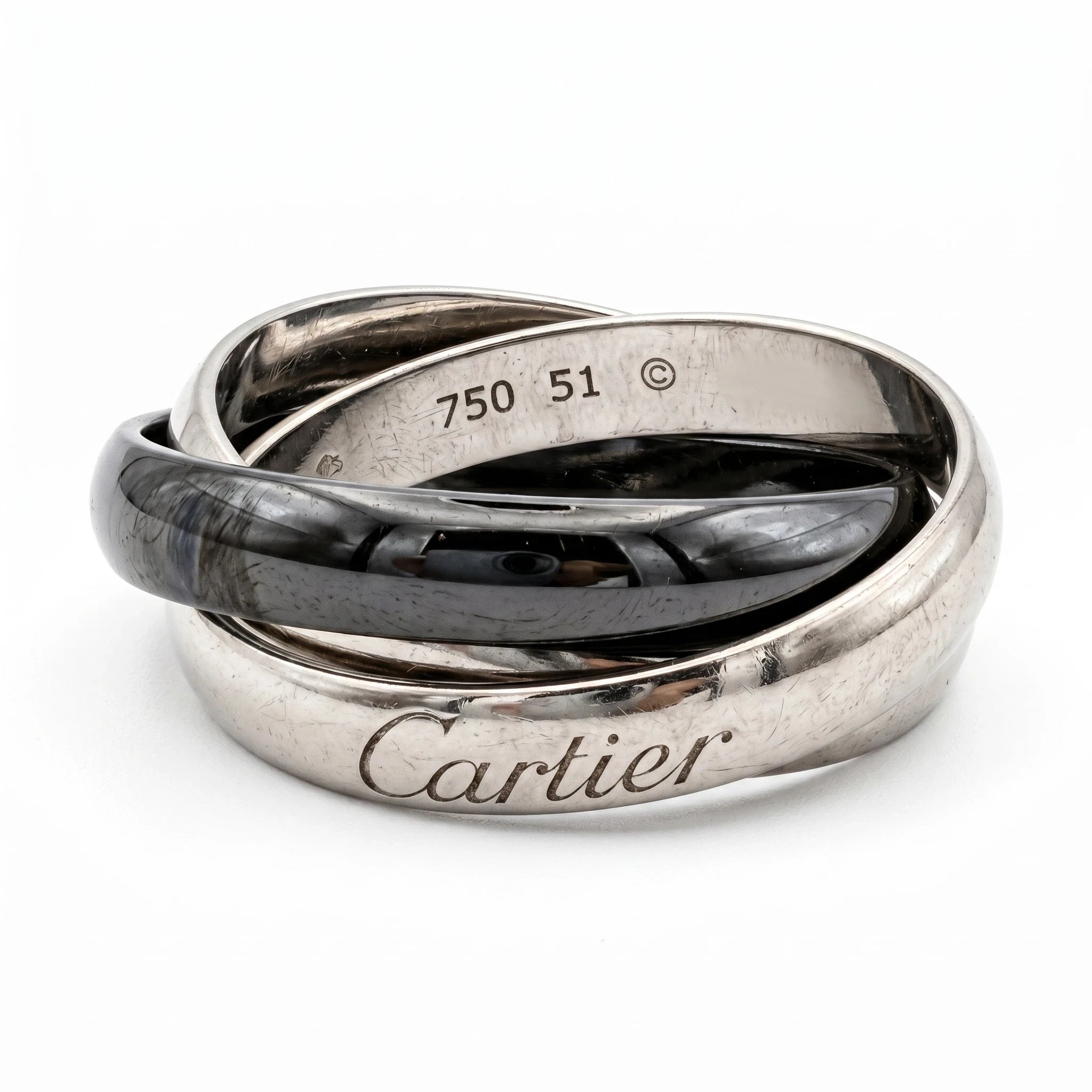 Cartier Bague Trinity Or blanc