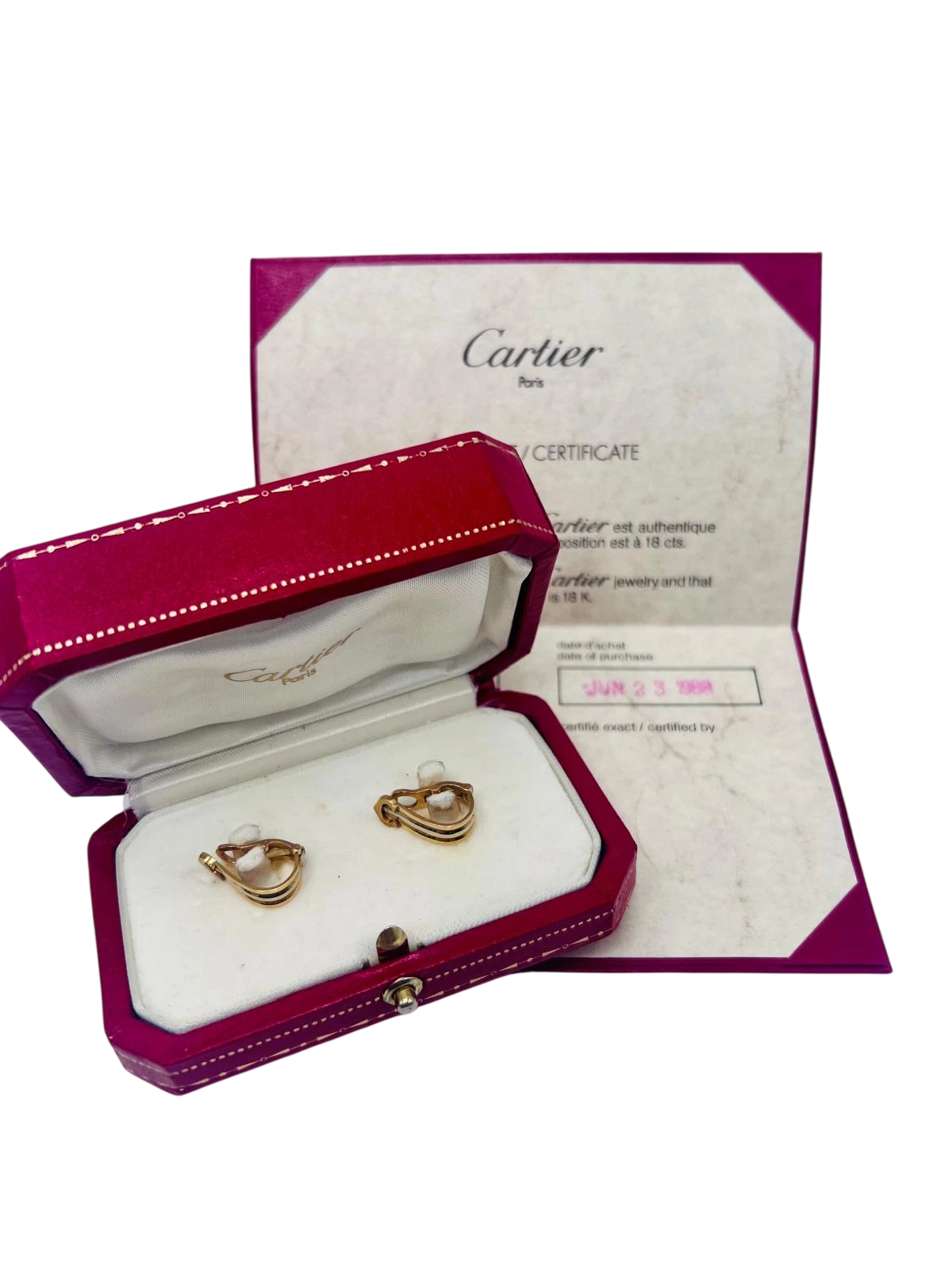 Cartier Boucles d'oreilles Double C Or
