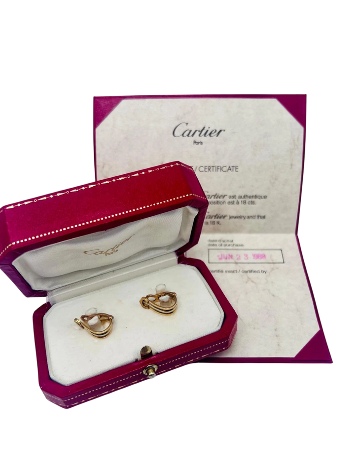 Cartier Boucles d'oreilles Double C Or
