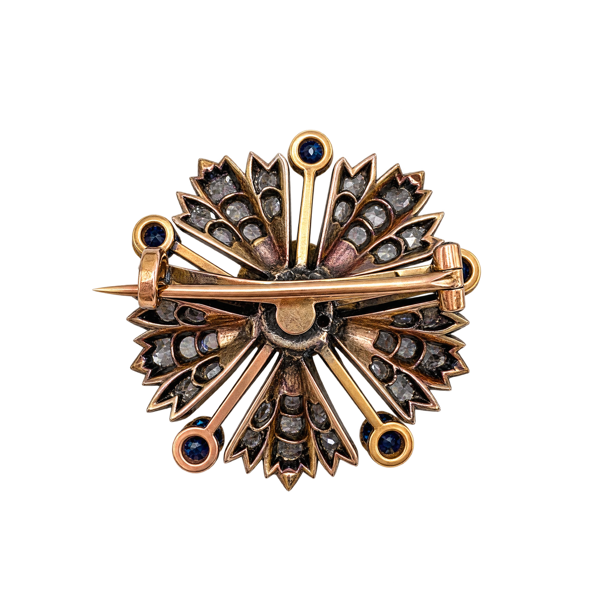 Broche or et Saphir