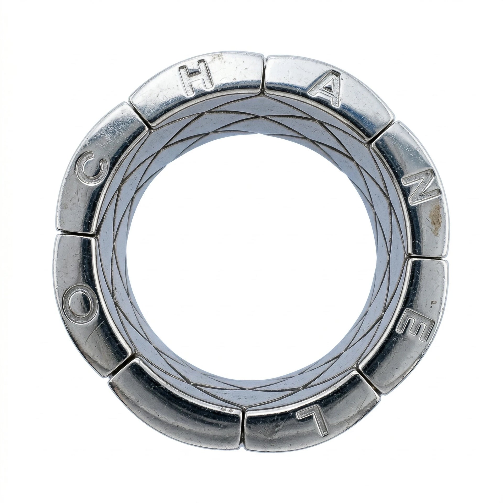 Chanel Bague Matelassé Or blanc