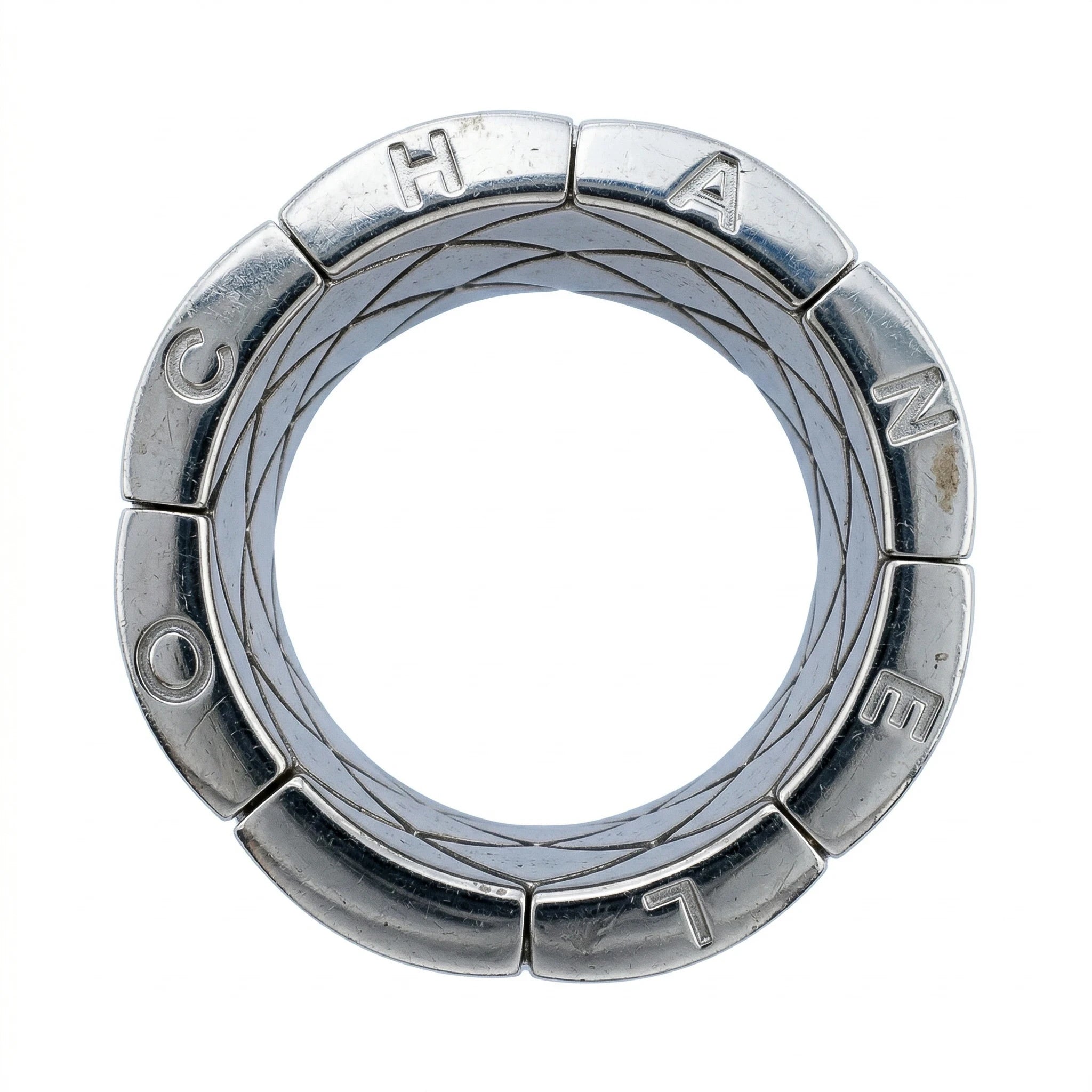Chanel Bague Matelassé Or blanc