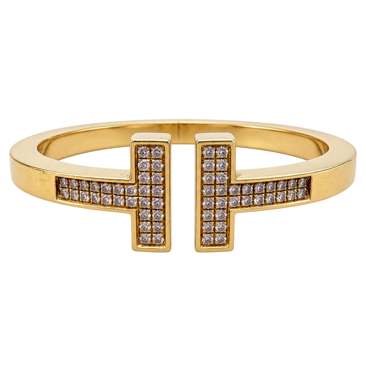 Tiffany & Co. Bracelet T square or et Diamant pavage