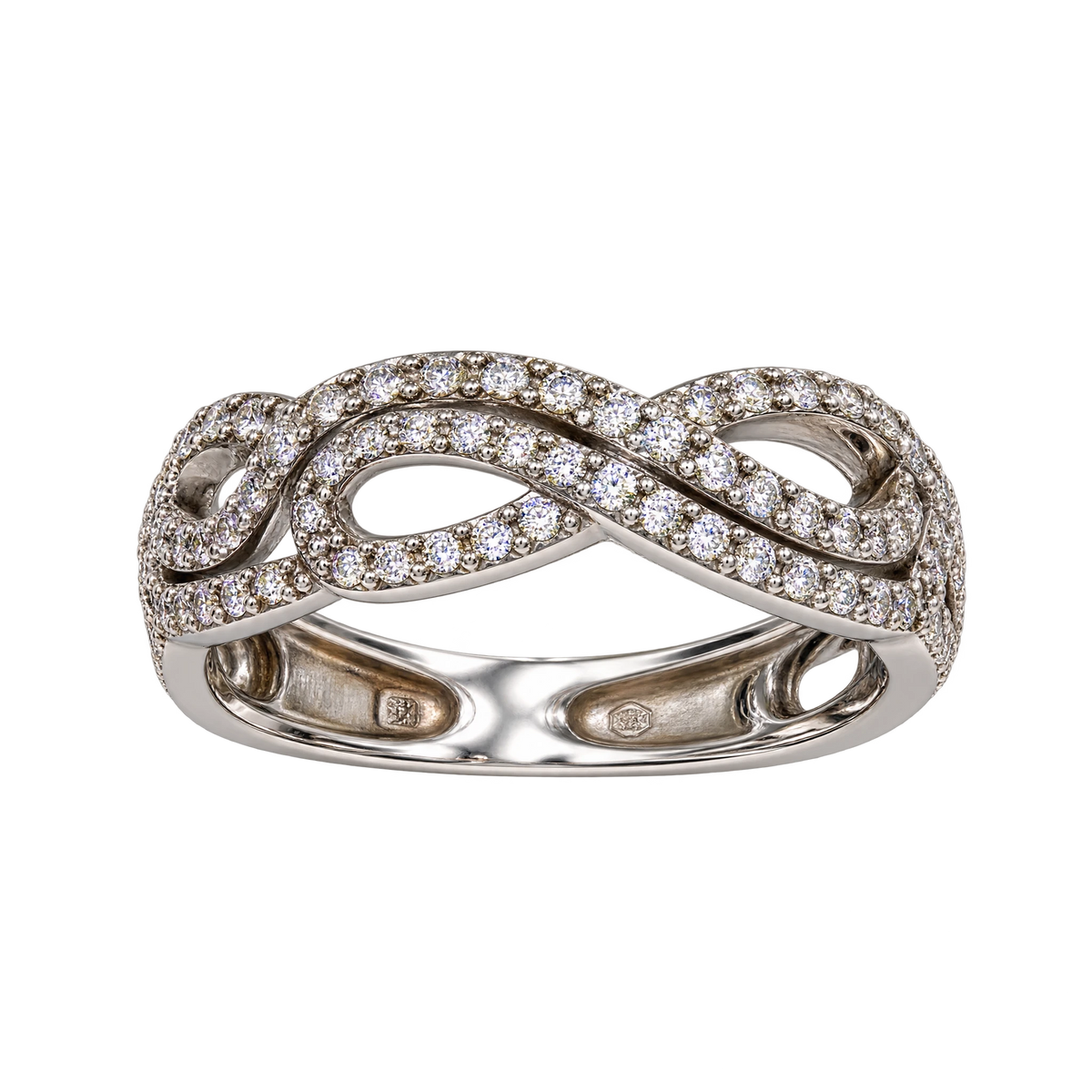 Bague or et Diamant pavage