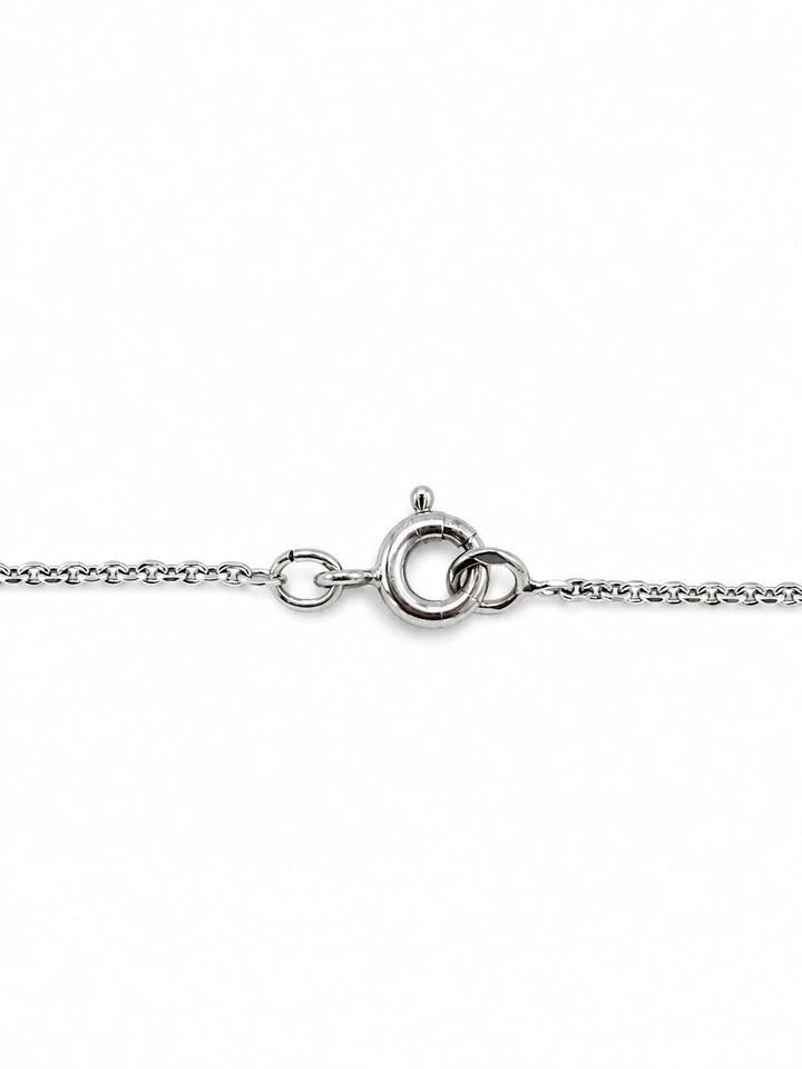 Collier Or blanc et Diamant pavage