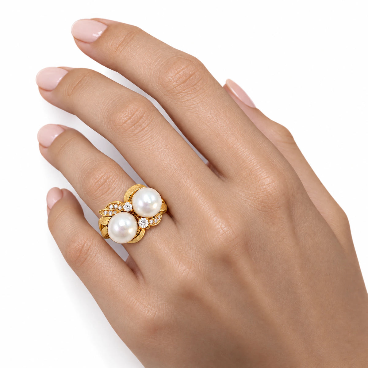 Bague or jaune et Perle