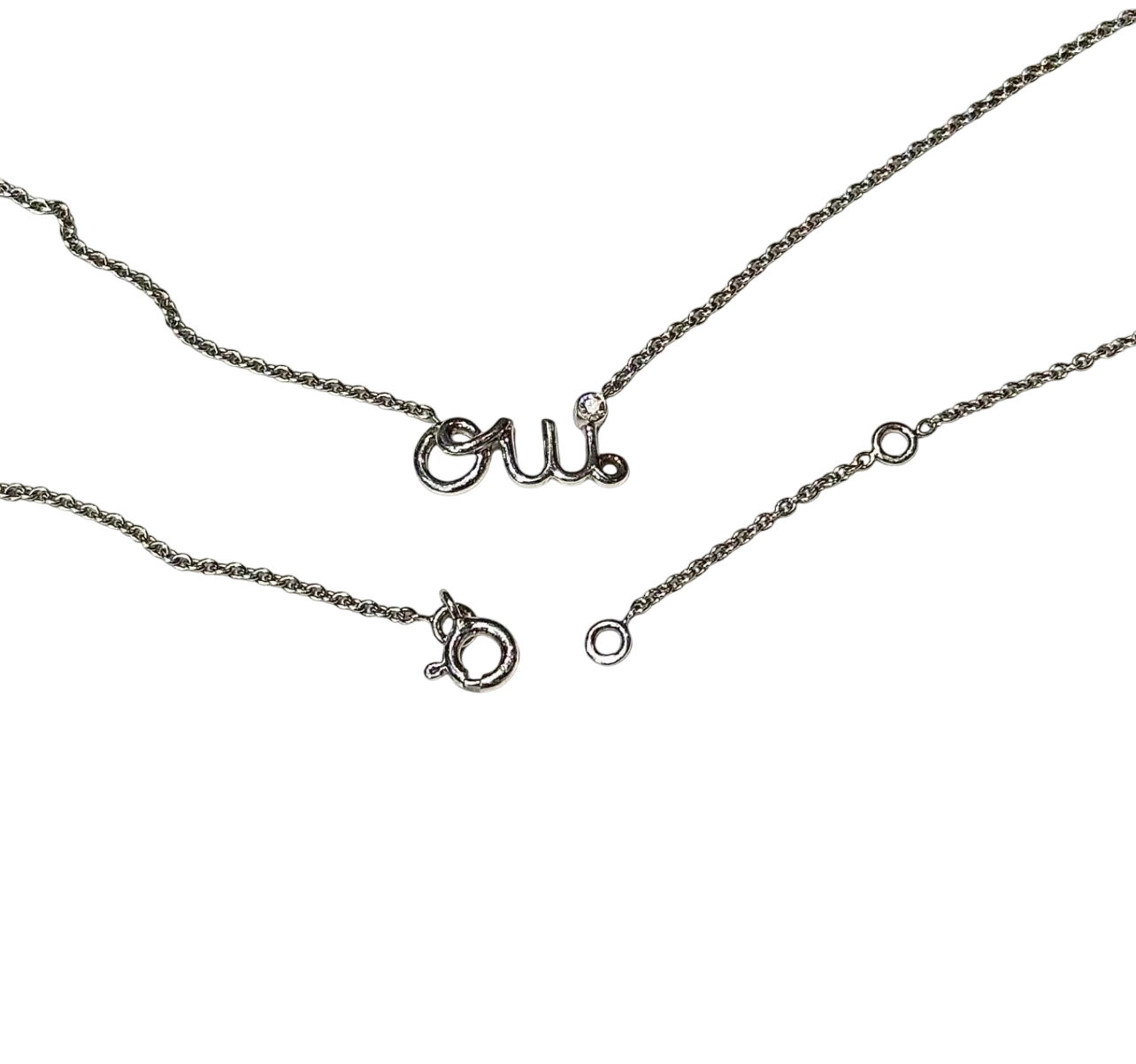 Dior Collier Mini oui Or blanc et Diamant