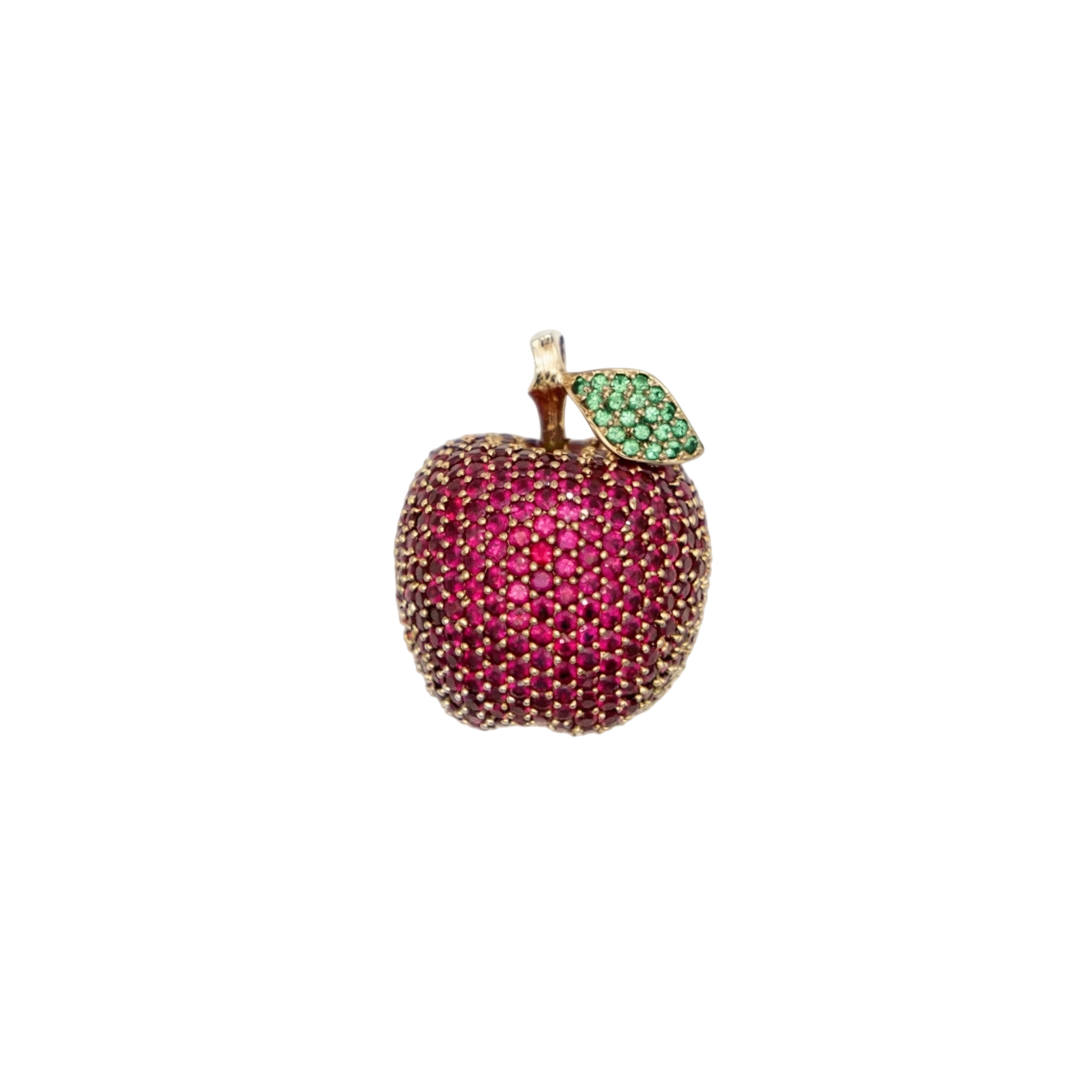 Paula Pendentif Or blanc et Rubis