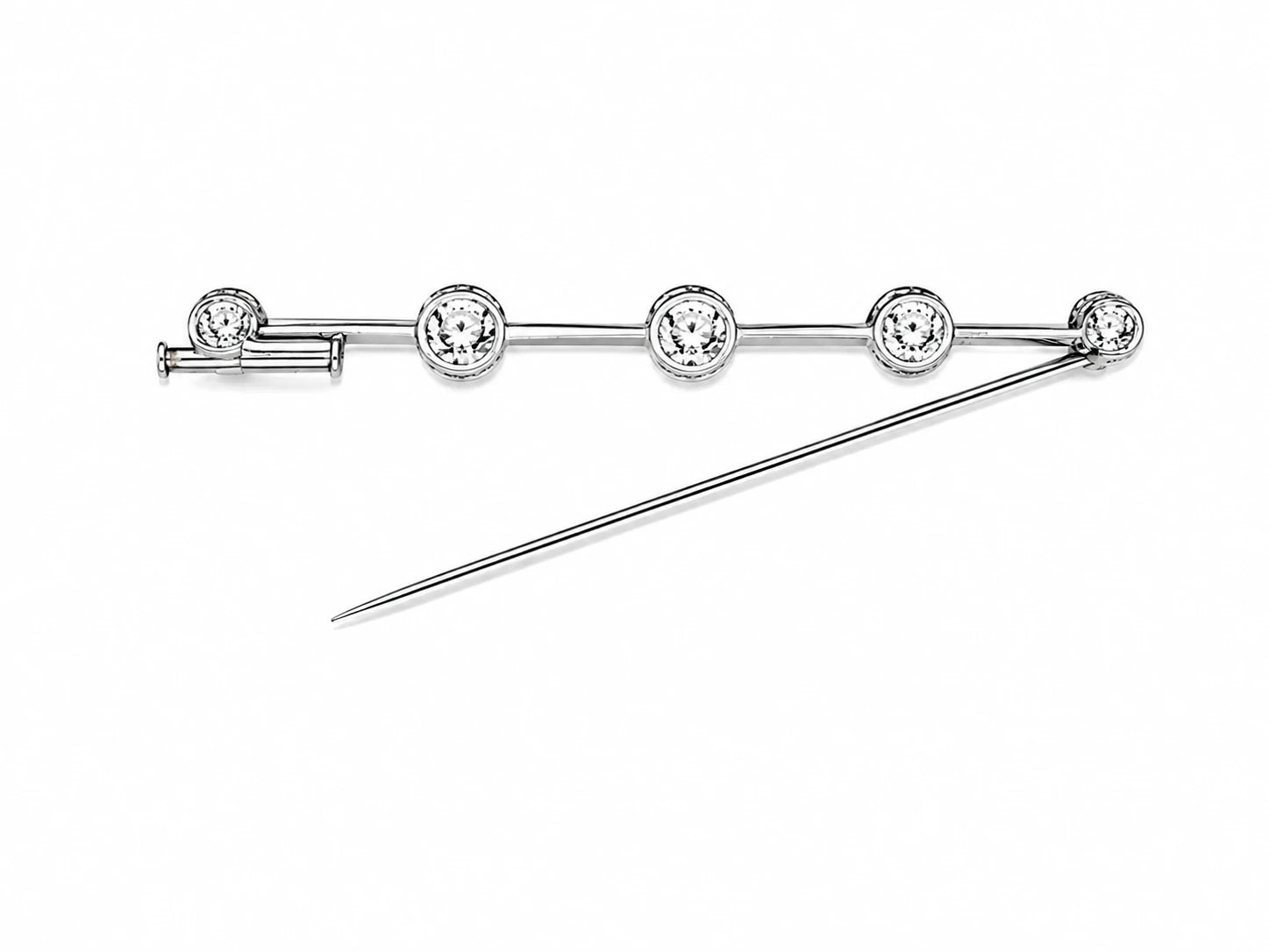 Broche platine et Diamant