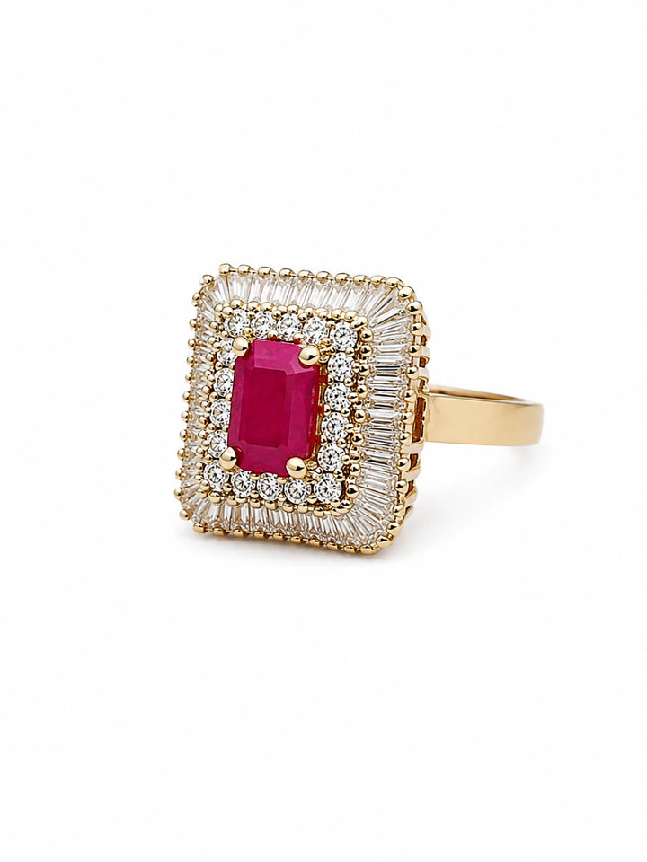 Bague or et Rubis