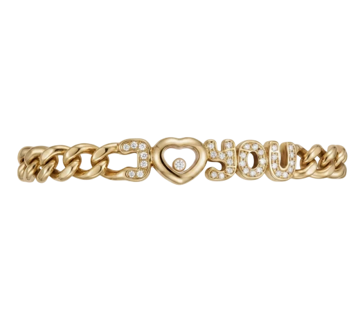 Chopard Bracelet Happy diamond or et Diamant pavage