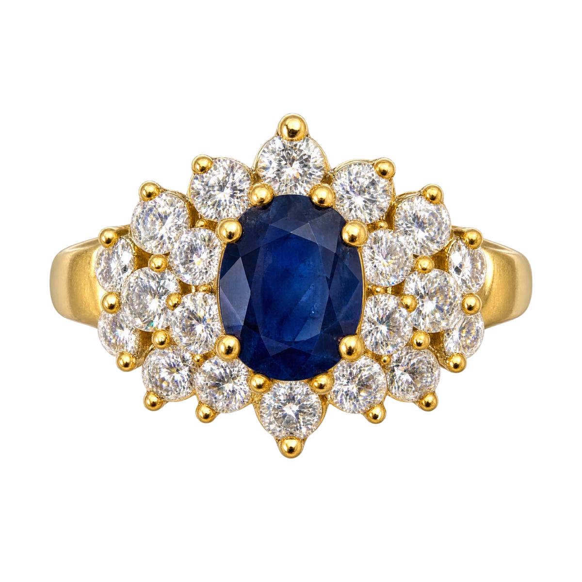 Bague or et Saphir