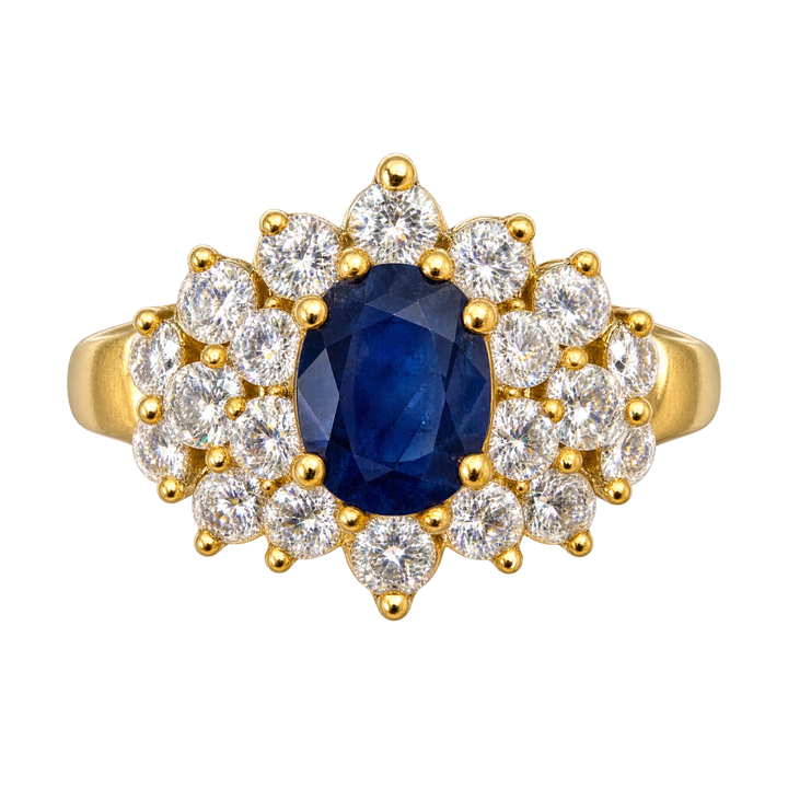 Bague or et Saphir