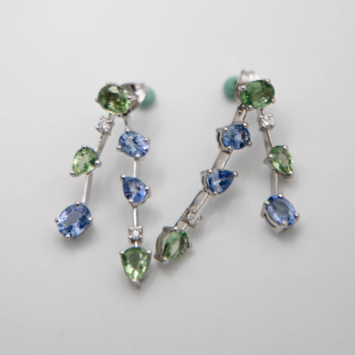 Boucles d'oreilles or et Saphir