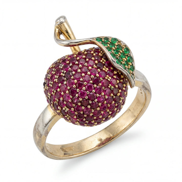 Bague or et Rubis