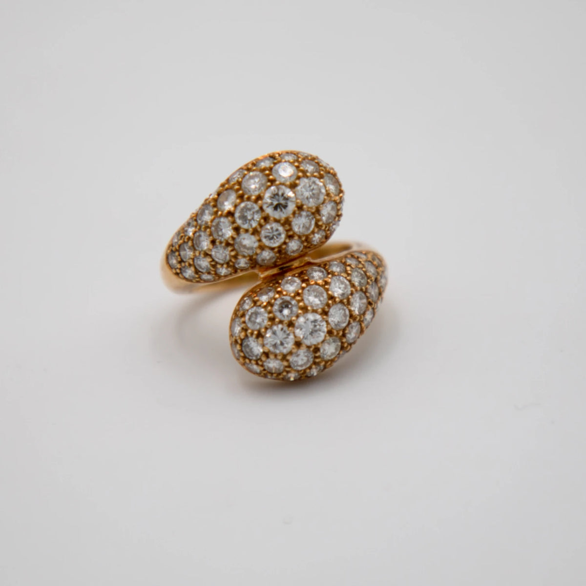 Bague or et Diamant pavage
