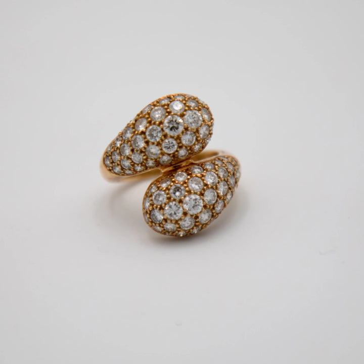 Bague or et Diamant pavage