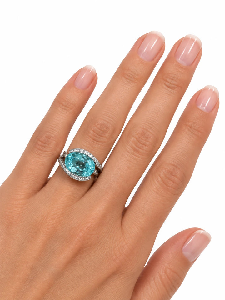 Bague or et Aigue marine
