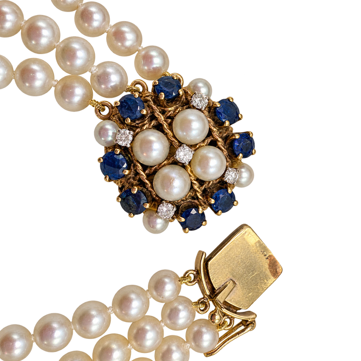 Collier or et Perles