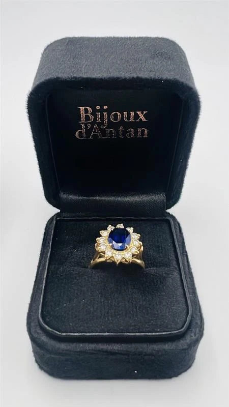 Bague Or jaune et Saphir