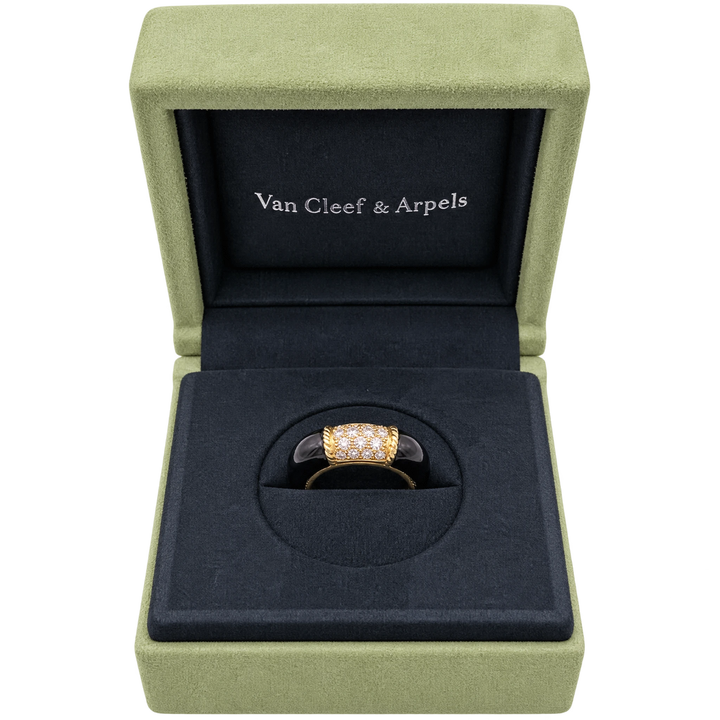 Van Cleef & Arpels Bague Philippine or et Onyx