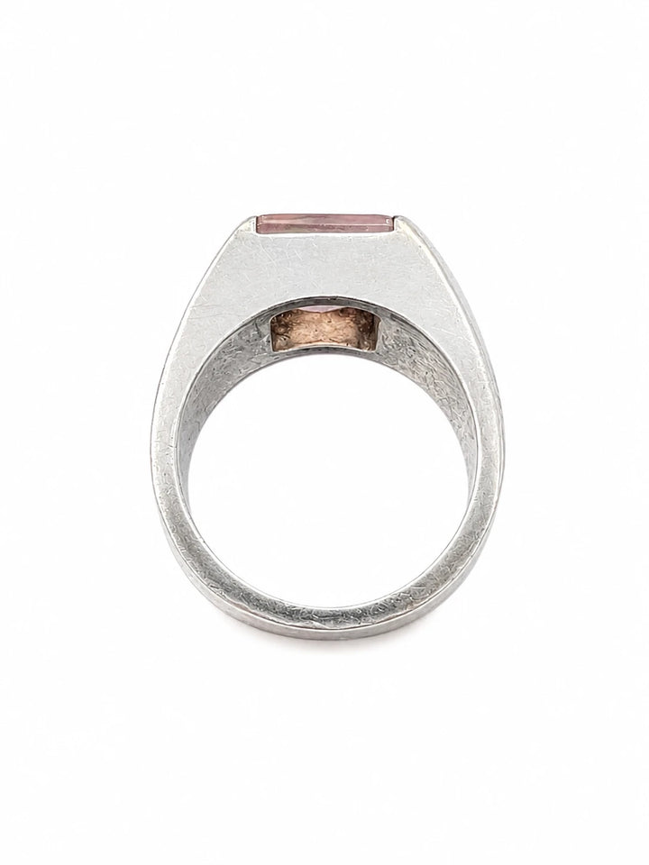 Cartier Bague Tank or et Quartz rose