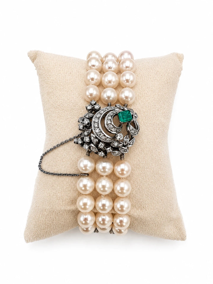 Bracelet Or blanc et Perle de culture