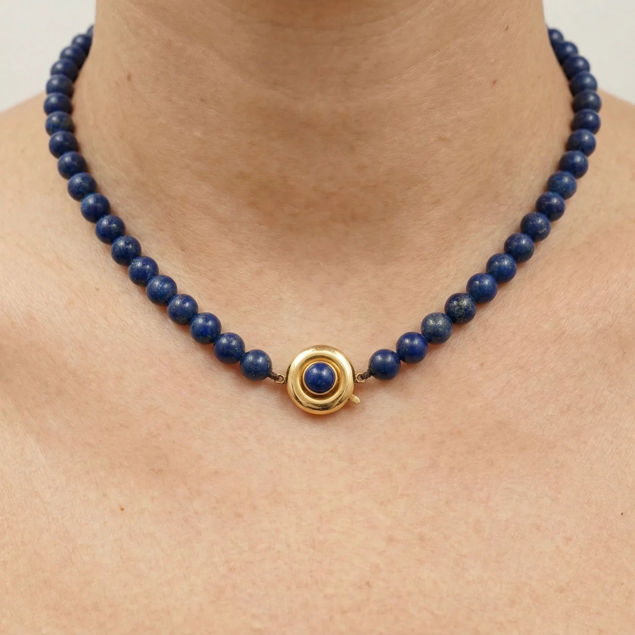 Collier Or jaune et Lapis Lazuli