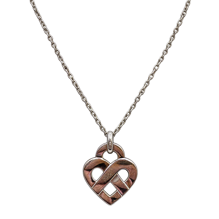 Poiray Collier Coeur entrelacé argent