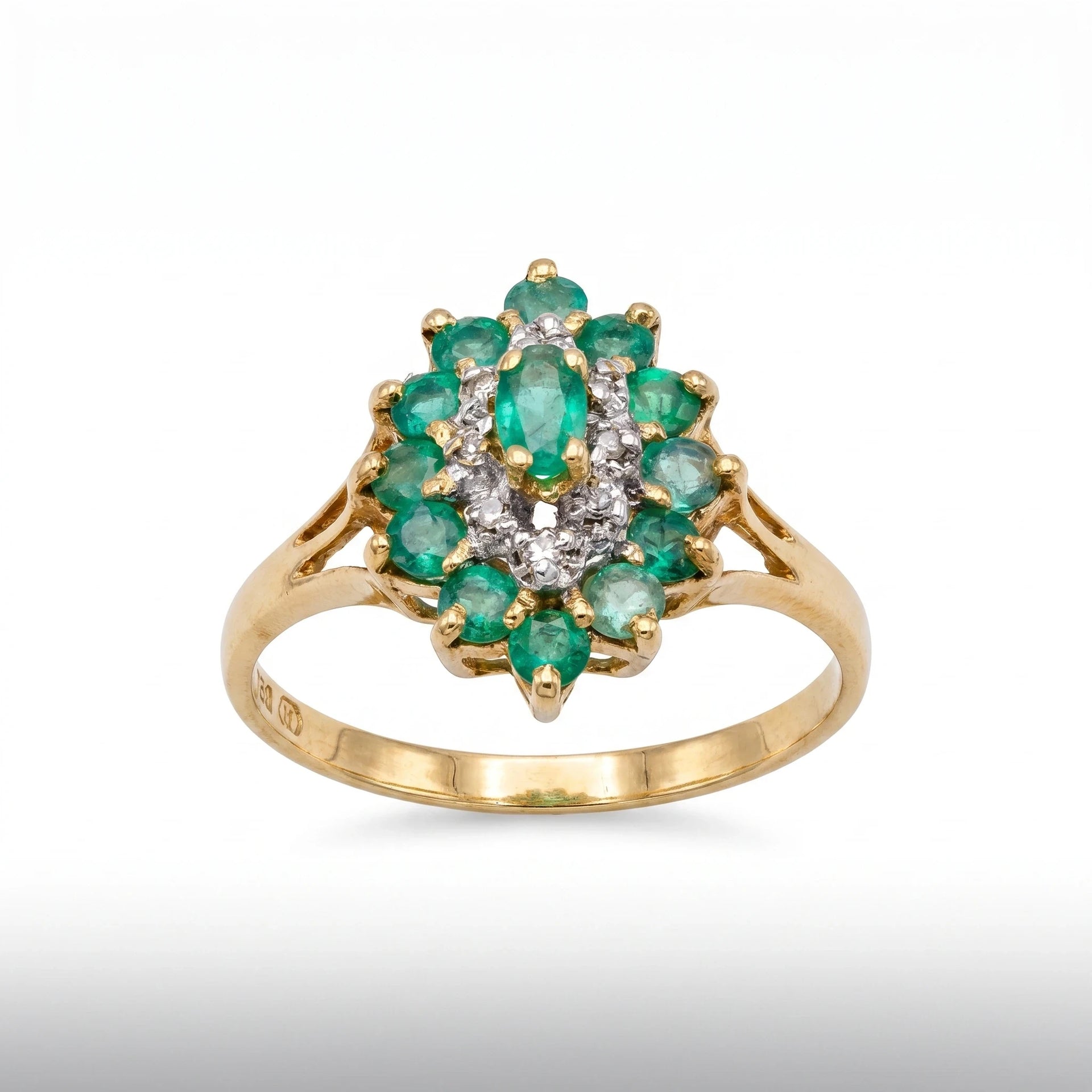 Bague or et Émeraude