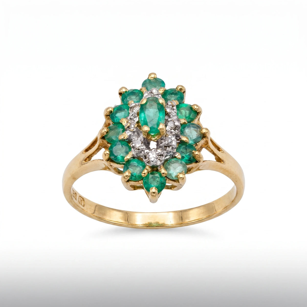 Bague or et Émeraude
