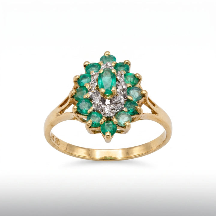 Bague or et Émeraude