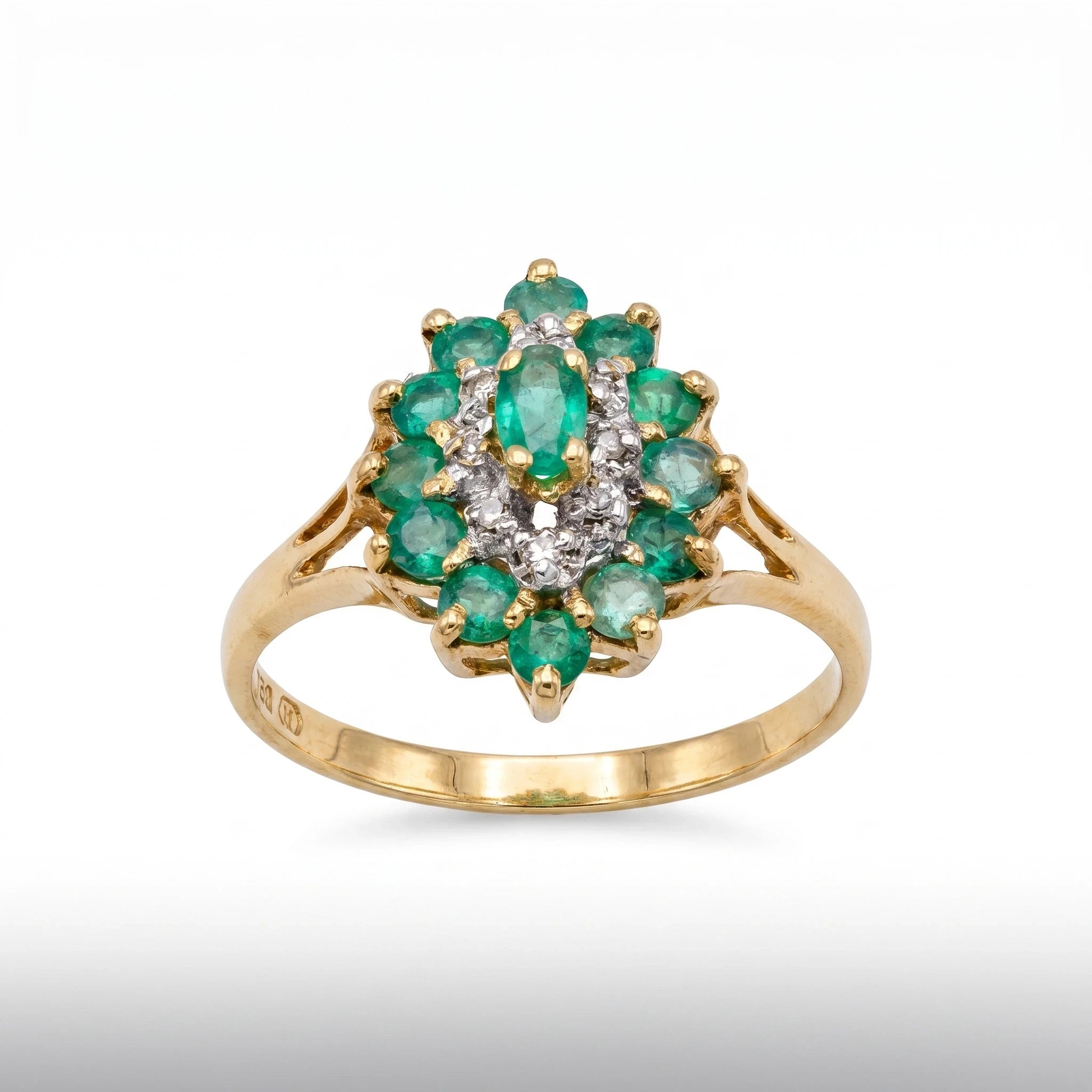 Bague Or jaune et Émeraude