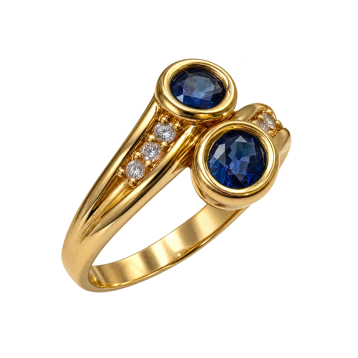 Bague or et Saphir