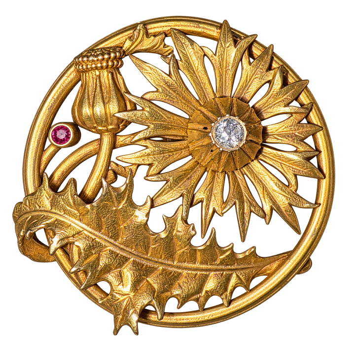 G. R. Sandoz Broche or et Diamant