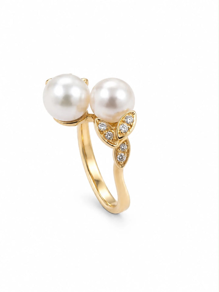 Bague or et Perle
