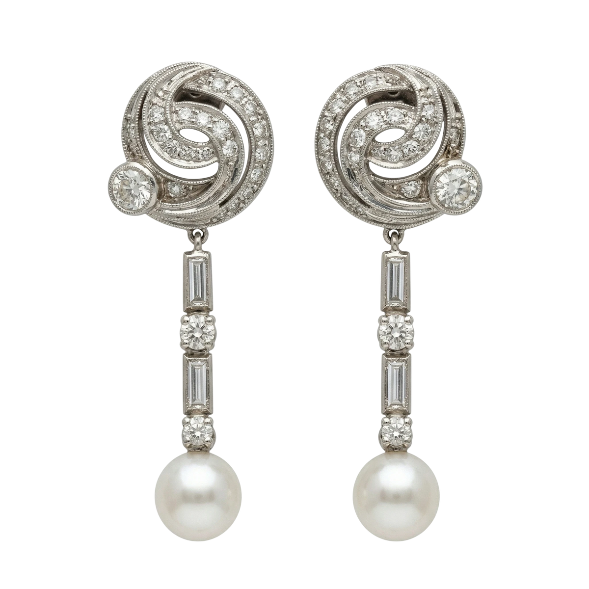 Boucles d'oreilles or et Diamant pavage