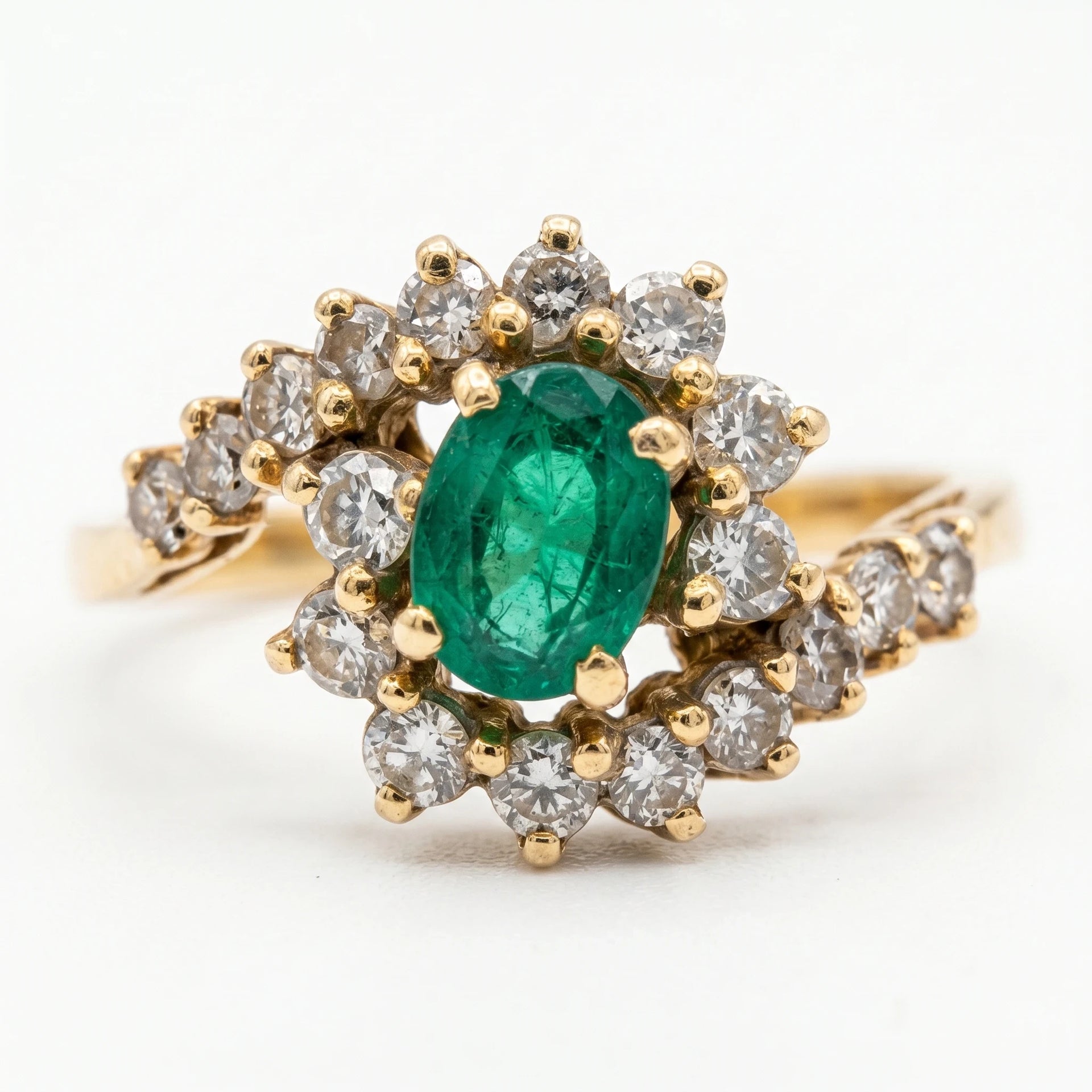 Bague or et Émeraude