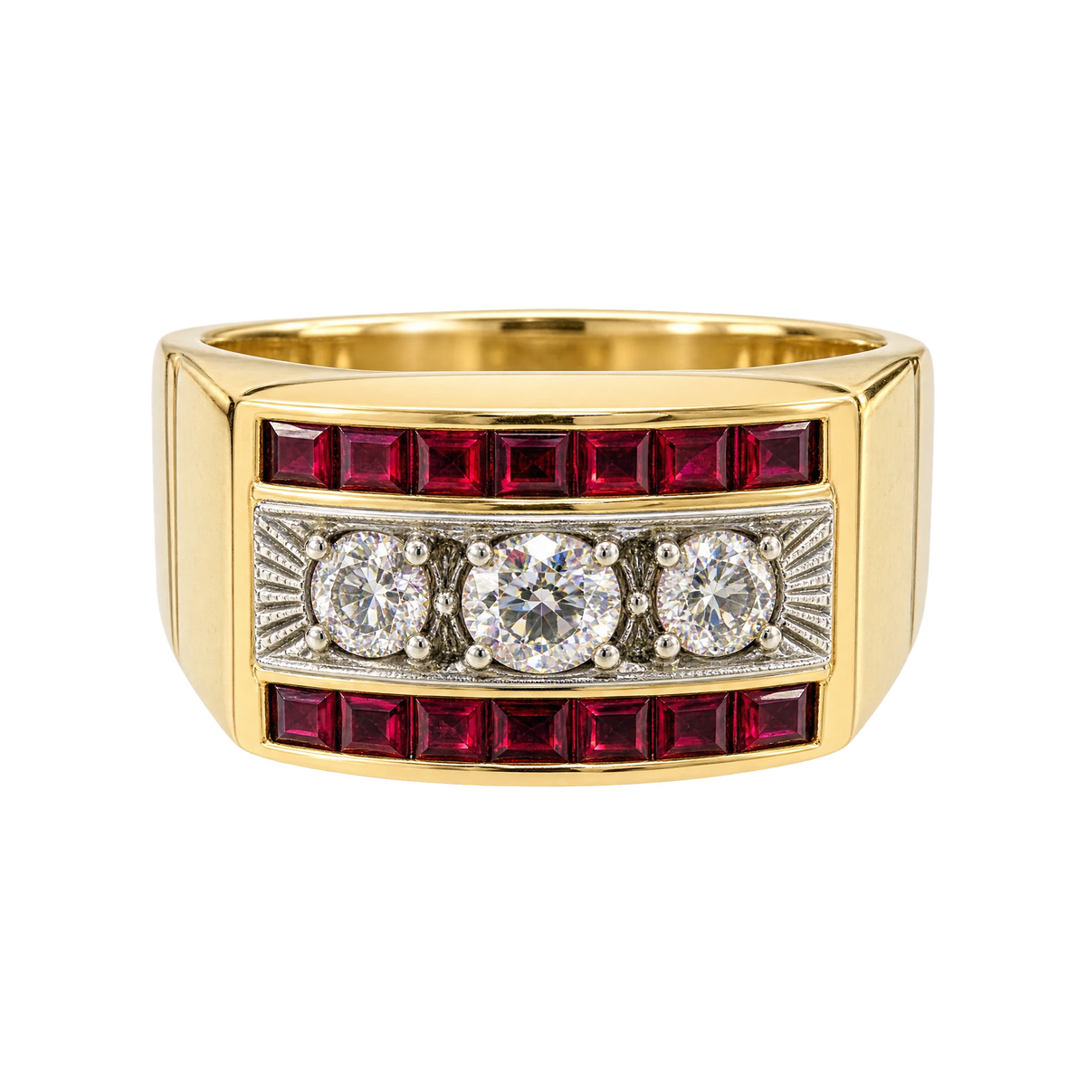 Bague or et Rubis