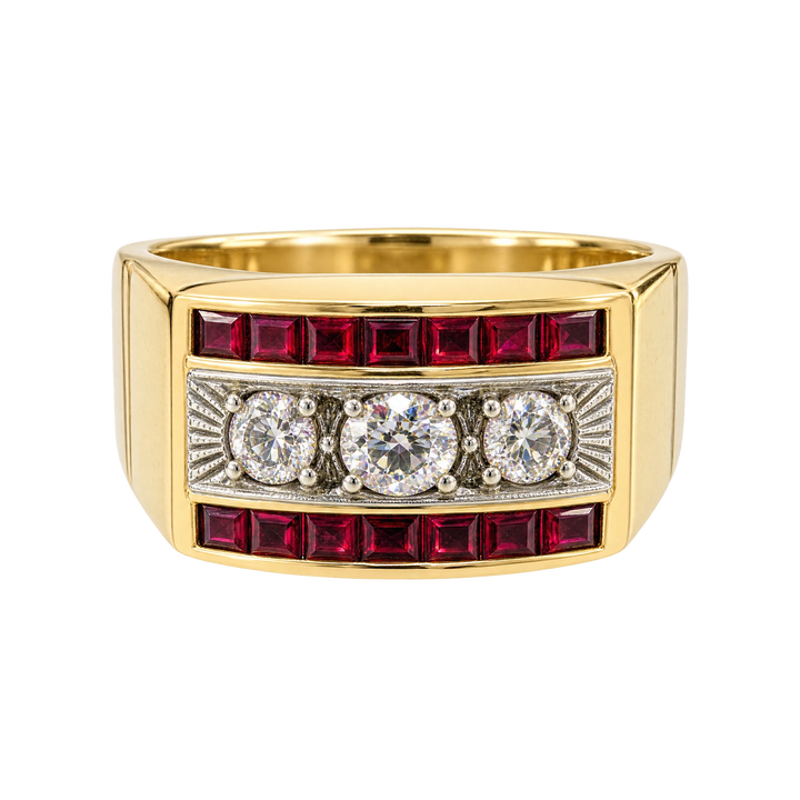 Bague or et Rubis