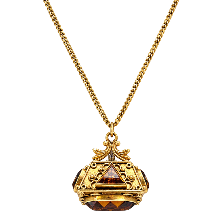 Pendentif or et Citrine