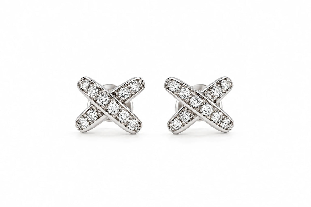 Chaumet Boucles d'oreilles Liens or et Diamants